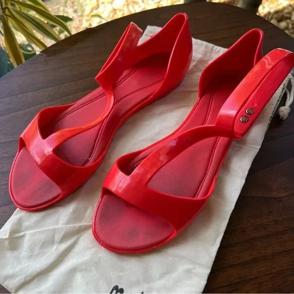 Melissa Women's Sandals 🌺 Coral 🌺 size 8 - Picture 2 of 8